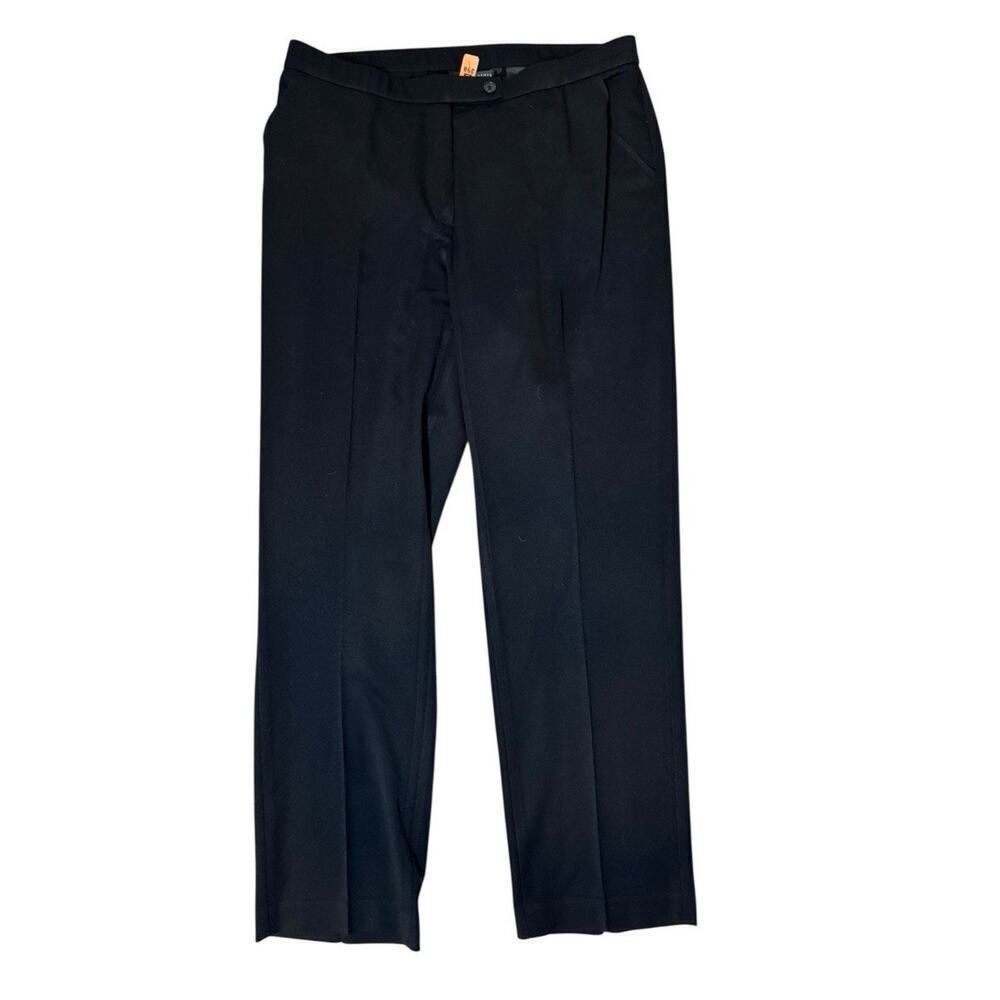 Investments Black Straight Leg Slacks Trouser Pants 14 W Stretch 5th Avenue Fit